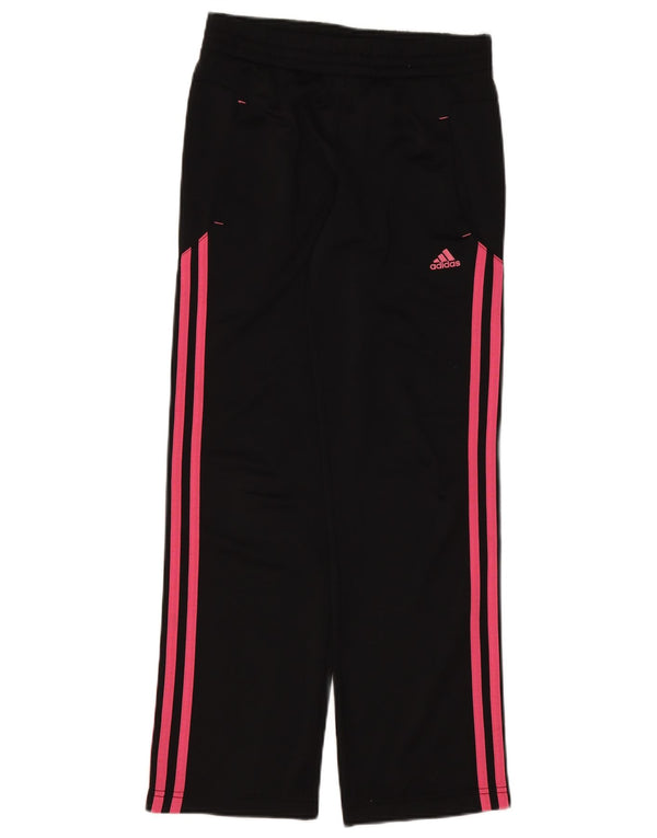 Adidas Girls Tracksuit Trousers 11-12 Years Black Polyester