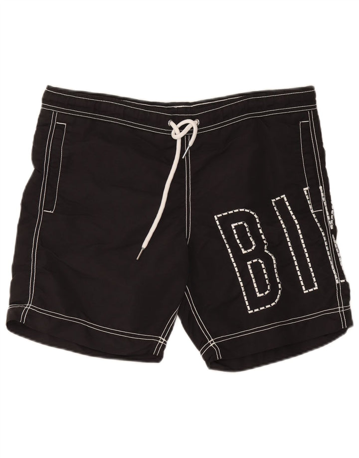 Bikkembergs Bañador con estampado gráfico para hombre Poliéster negro mediano