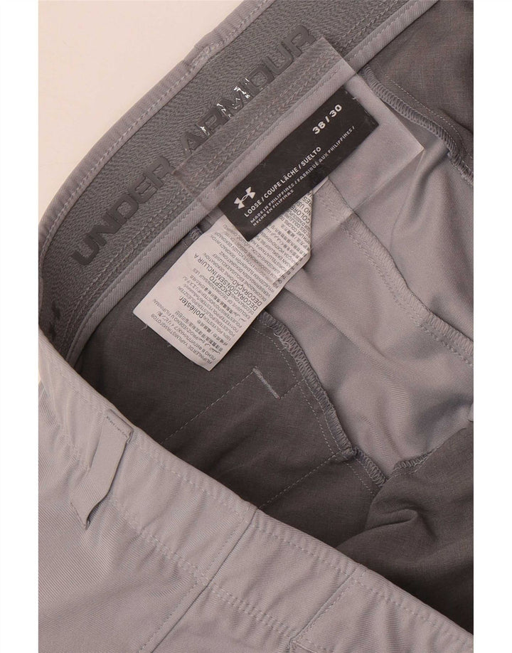 Under Armour Pantalón chino recto para hombre W38 L30 Poliéster gris