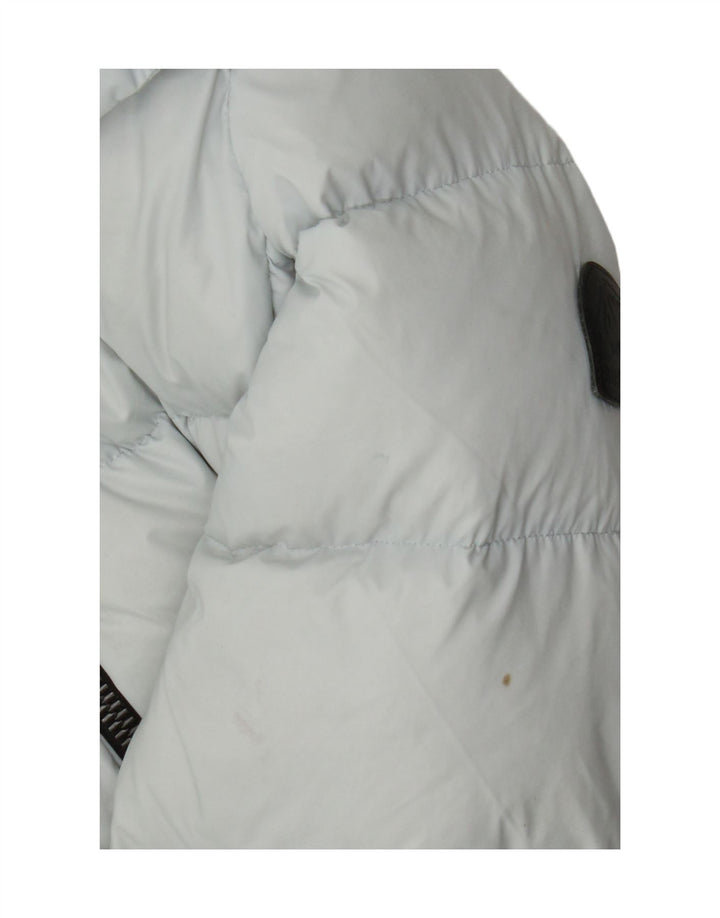 Superdry Chaqueta Acolchada Con Capucha Para Mujer UK 8 Small Nylon Azul