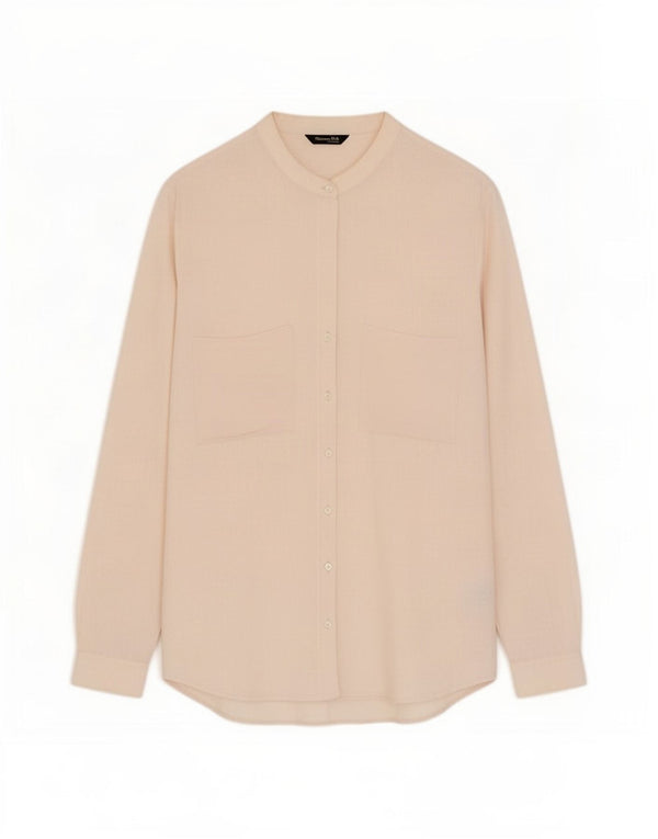 Massimo Dutti Camisa Sobrecamisa Mujer EU 38 Small Beige