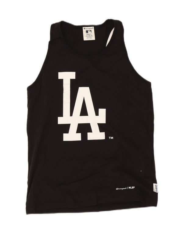 Champion Camiseta sin mangas con gráfico de Los Angeles Dodgers para mujer UK 10 Small Black