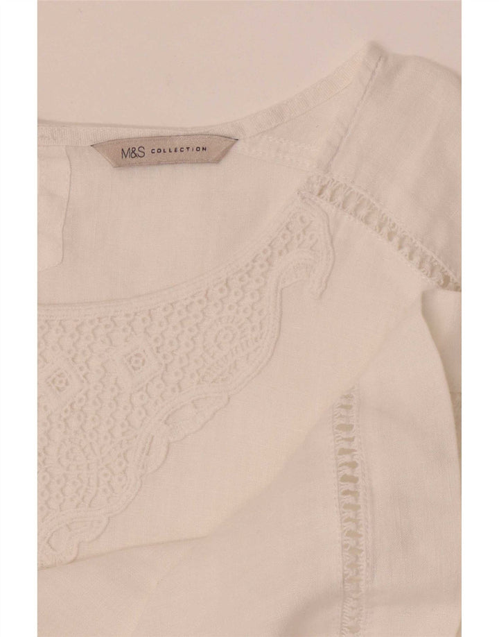 Marks & Spencer Blusa para mujer UK 10 Small White