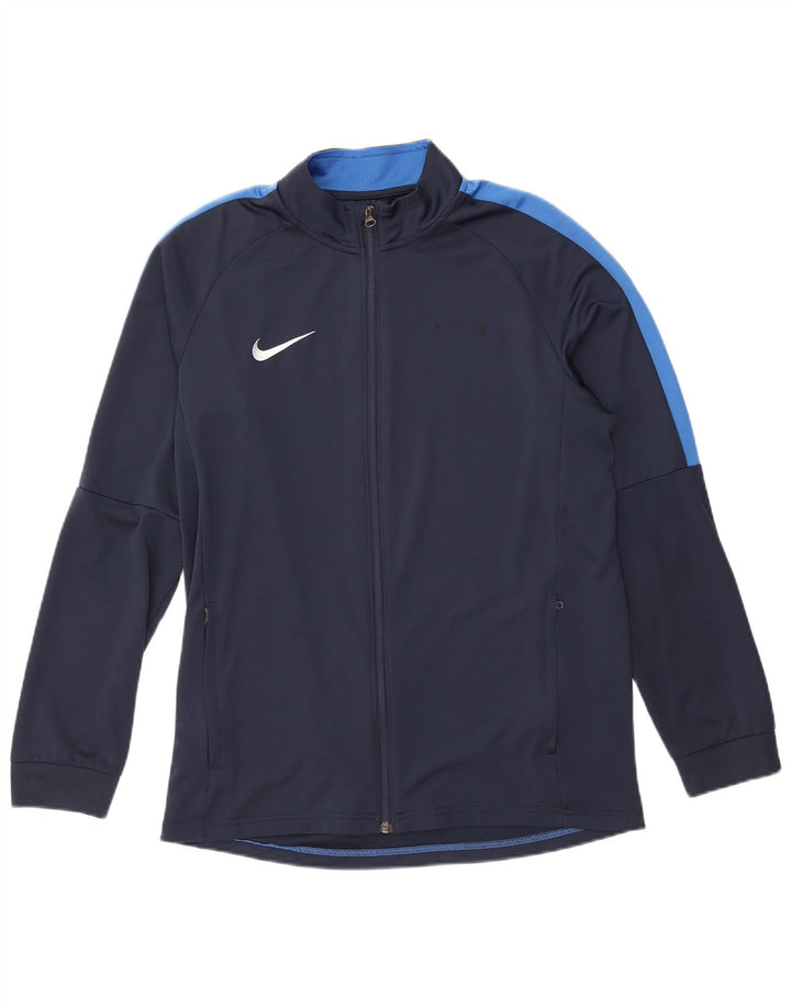 Nike Hombre Dri Fit Chándal Top Chaqueta Grande Azul Marino Colorblock