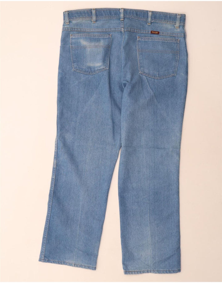 WRANGLER Vaqueros rectos de corte regular para hombre W38 L29 Poliéster azul