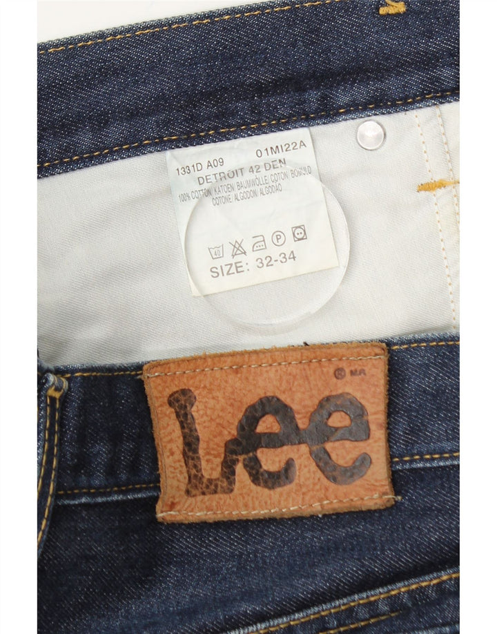 LEE Mens Detroit Denim Shorts W32 Algodón Azul Medio