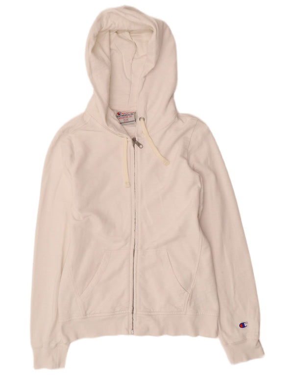 CHAMPION Suéter con capucha y cremallera Heritage para mujer UK 10 Small White