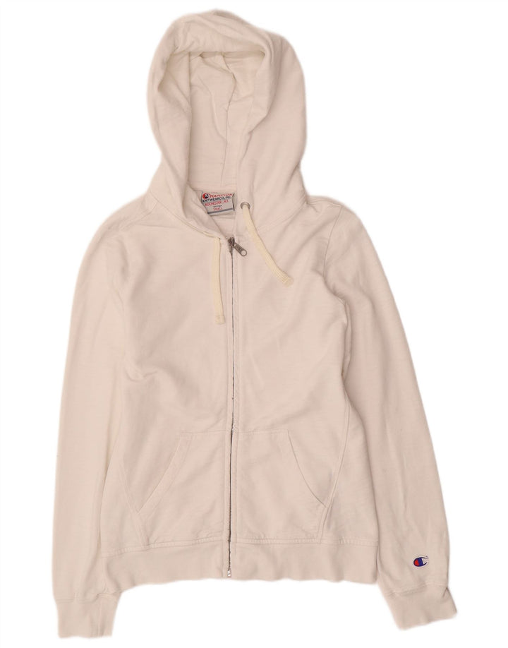 CHAMPION Suéter con capucha y cremallera Heritage para mujer UK 10 Small White