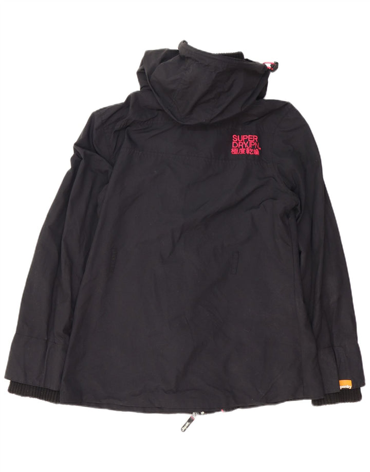 Superdry Chaqueta impermeable con capucha Windmac para mujer UK 46 Large Nylon negro