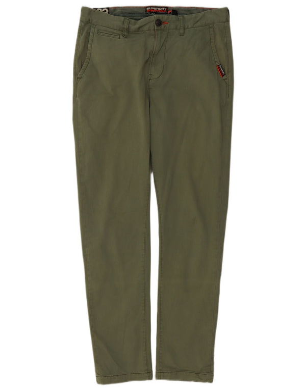Superdry Pantalón chino slim fit para hombre W33 L32 Algodón verde