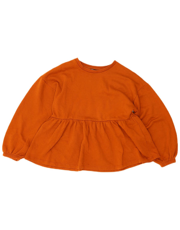 Zara Mujer Oversize Sudadera Jumper UK 10 Small Marrón Algodón