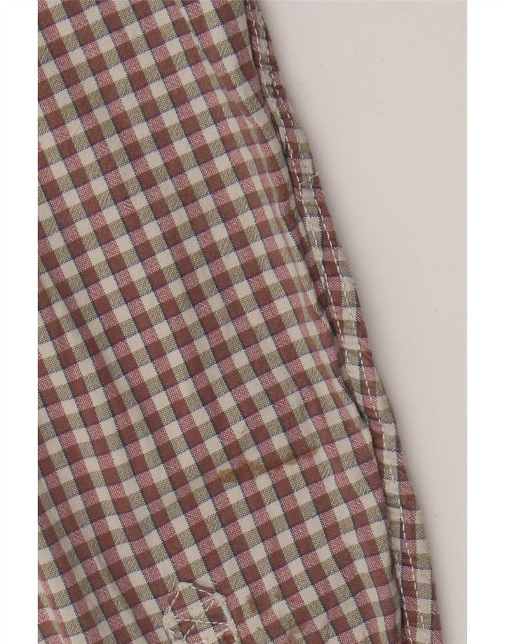 Camisa para hombre Fat Face Algodón a cuadros marrón grande
