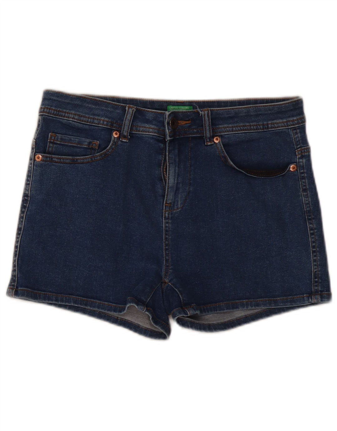 BENETTON Shorts Vaqueros Mujer W30 Azul Medio