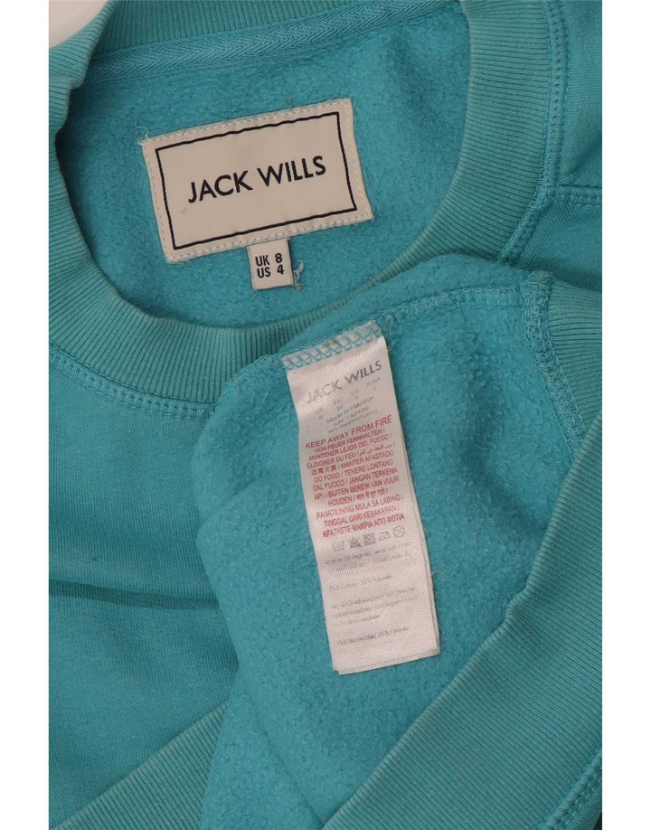 Jack Wills Sudadera extragrande para mujer, talla 8, algodón azul pequeño