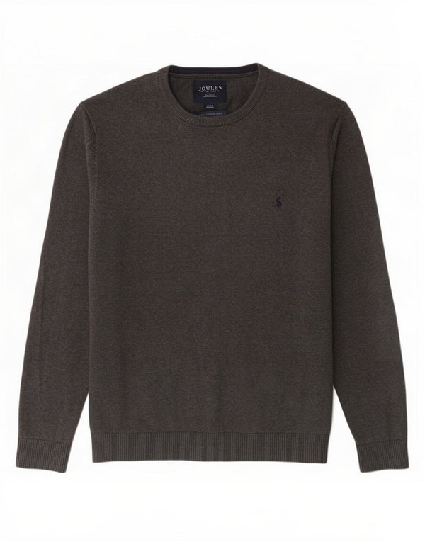 Joules - Jersey de cuello redondo para hombre, talla grande, algodón gris