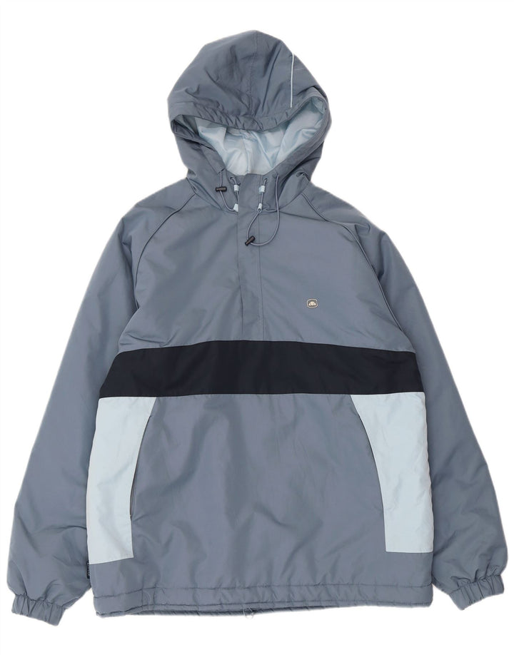 Ellesse Chaqueta anorak con capucha para hombre ES 38 Poliéster color block gris medio