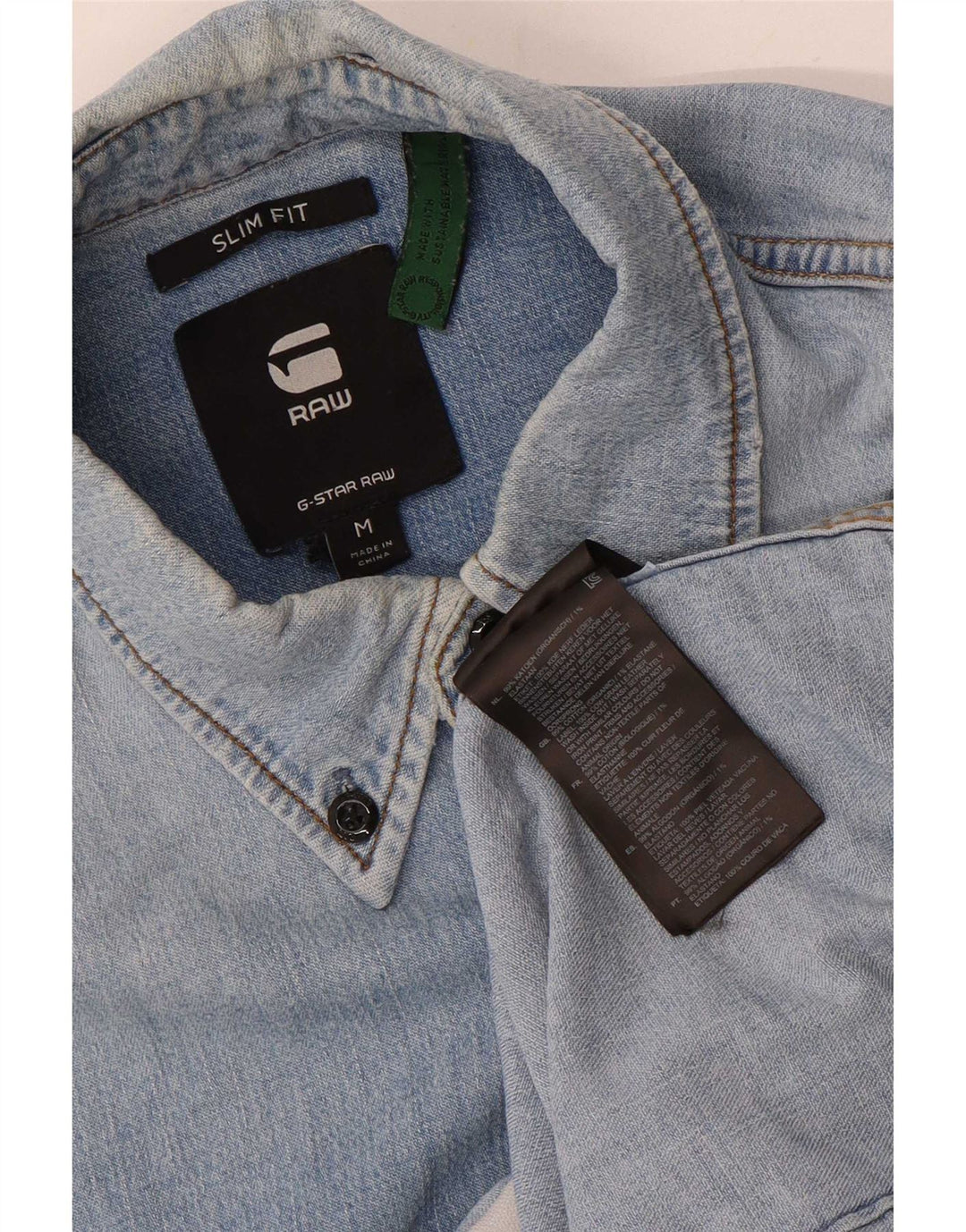 G-Star Hombre Camisa Vaquera Slim Fit Algodón Azul Medio