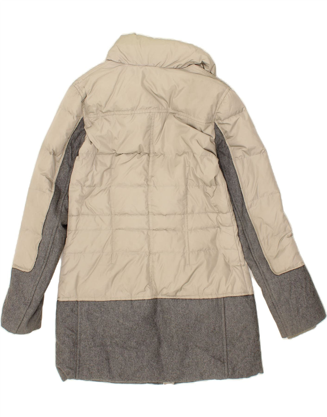 ADD Womens Padded Coat UK 14 Large Beige Colourblock Polyamide Vintage ADD and Second-Hand ADD from Messina Hembry 