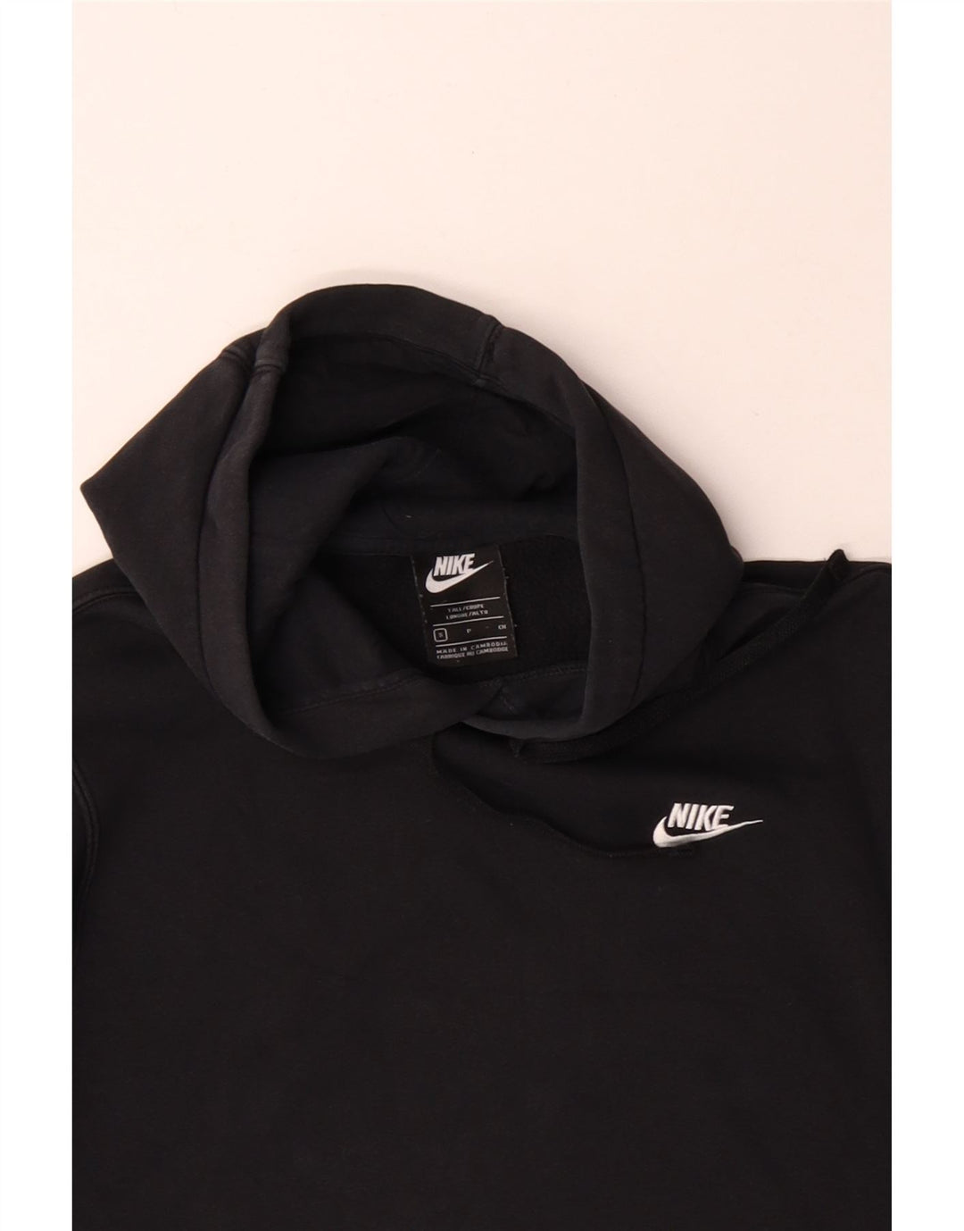 Nike - Sudadera con capucha para hombre, talla pequeña, algodón negro