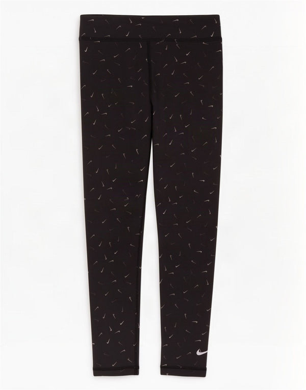 Nike Leggings Dri Fit Graphic para niñas 10-11 años Mediano Algodón Negro