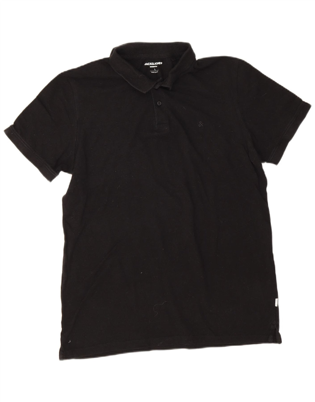 Polo Jack & Jones para hombre de algodón negro grande