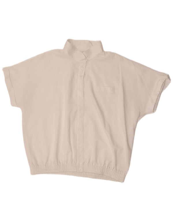 Lady Joy Blusa de manga corta extragrande para mujer EU 44 XL Blanco