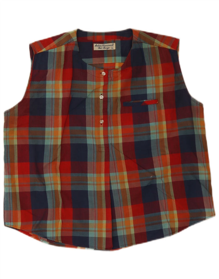 Antica Camiceria - Jersey para mujer, talla 40, XL, cuadros multicolor