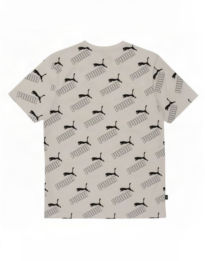 Puma Camiseta gráfica para hombre Top Small White Cotton