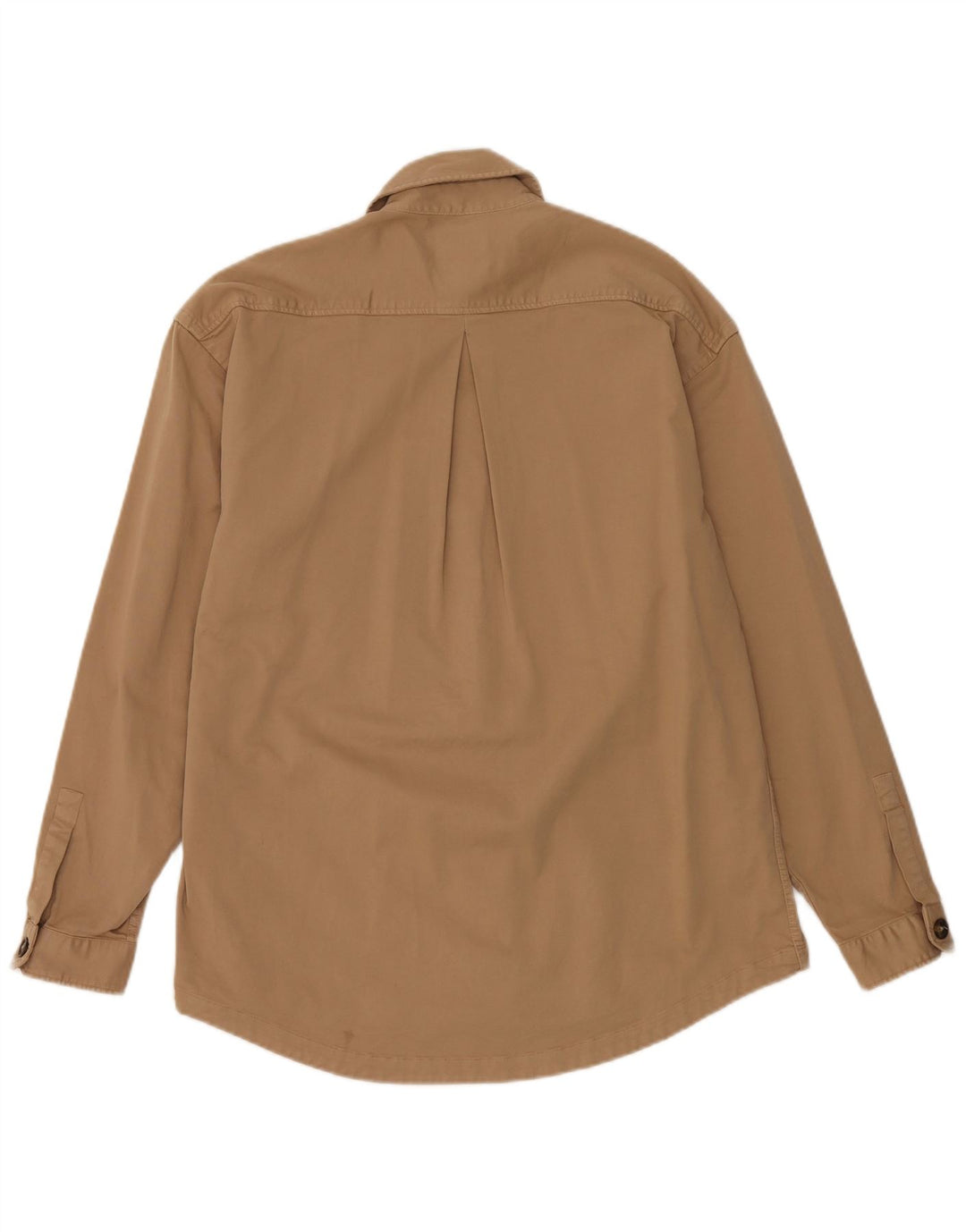 ZARA Hombre Camisa Relaxed Fit Small Algodón Beige