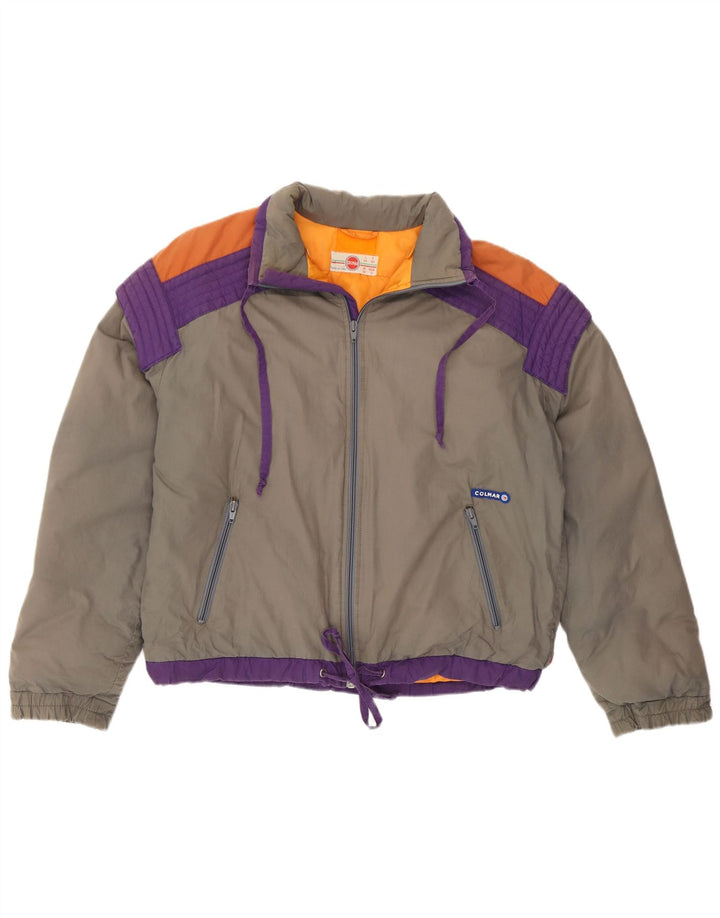 Chaqueta de esquí para mujer Colmar IT 44 Gris medio Colorblock Algodón Retro
