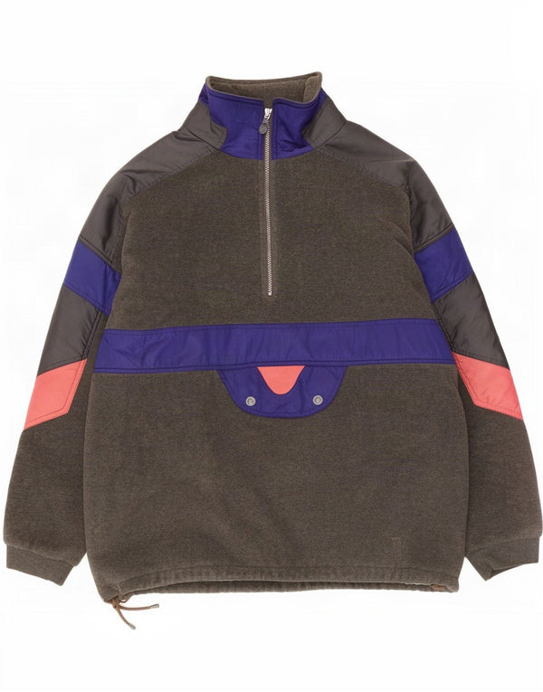 Klepper Hombre Jersey De Forro Polar Con Cremallera Y Cuello 2XL Gris Colorblock Poliéster
