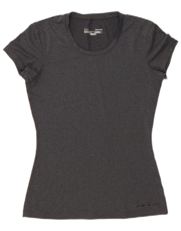 Under Armour Camiseta Heat Gear para mujer Top UK 10 Small Grey Moteado
