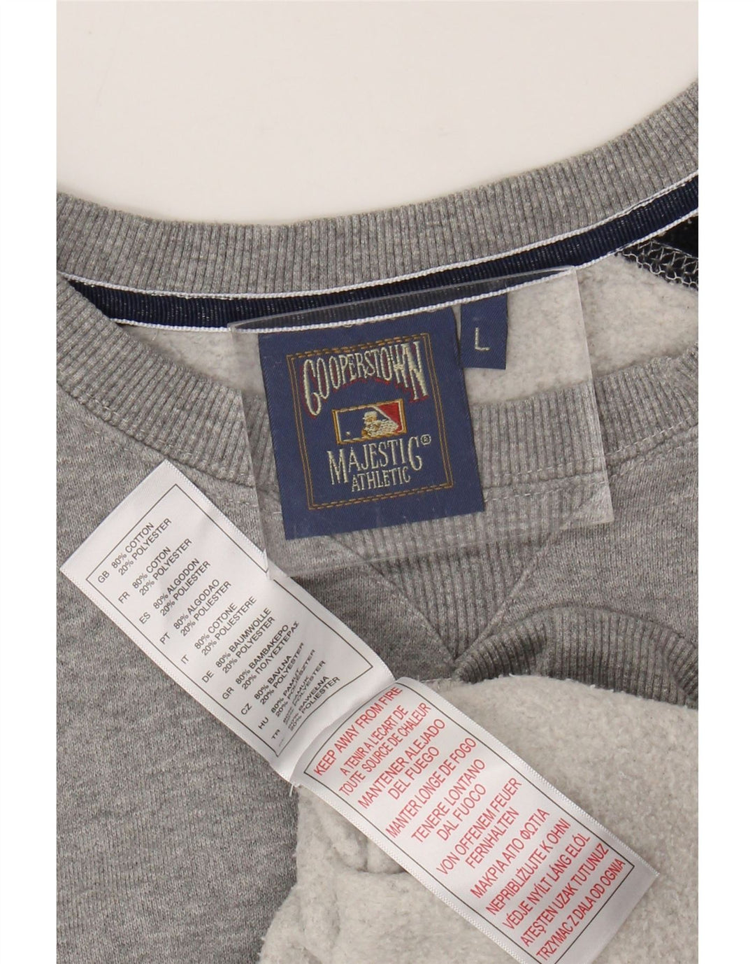 MAJESTIC Sudadera de los New York Yankees para mujer, talla 40, color gris grande