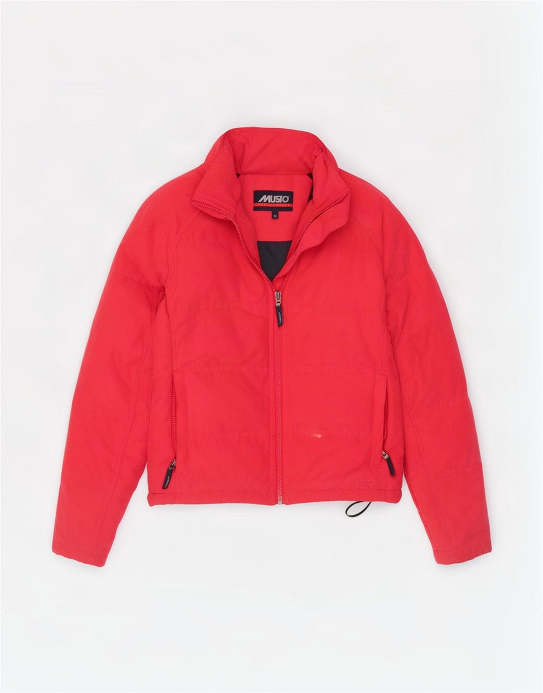Musto Chaqueta Acolchada Extragrande para Mujer UK 10 Small Poliéster Rojo