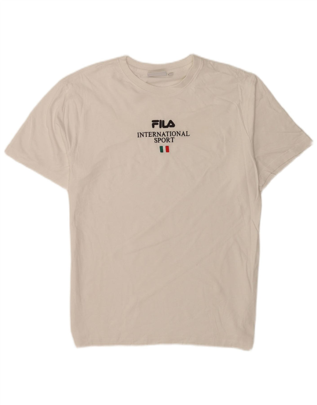 Fila Camiseta gráfica para hombre Top Medium White Cotton