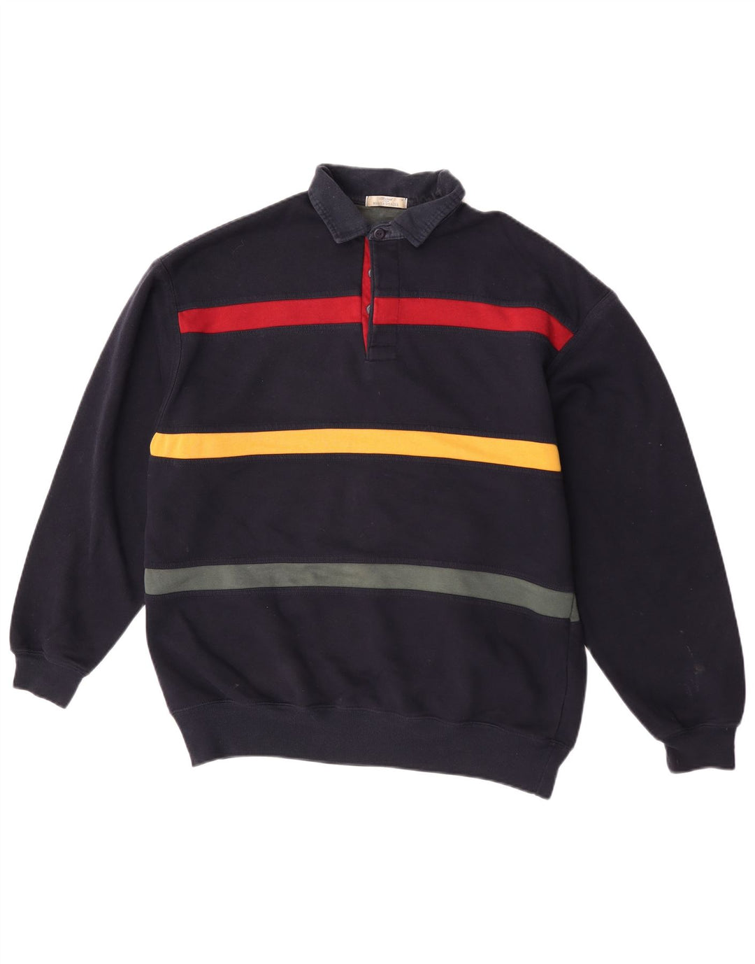 Marks & Spencer Hombre St. Michael Sudadera Jumper Medium Azul Marino Rayas