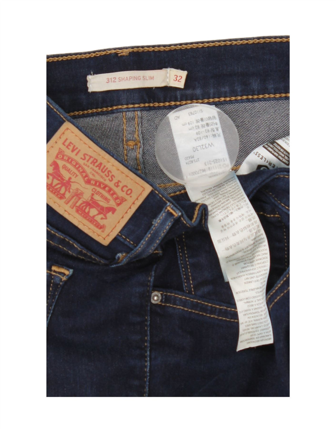 Levi's Mujer 312 Shaping Slim Jeans W32 L30 Algodón Azul
