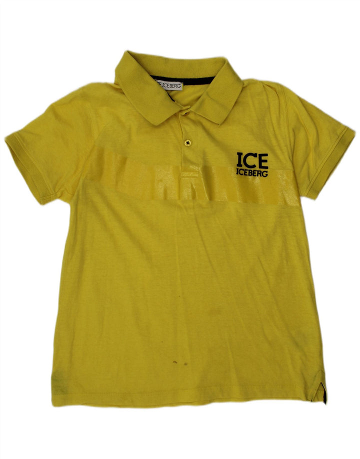 ICEBERG Polo gráfico para niños 8-9 años Algodón Amarillo Medio