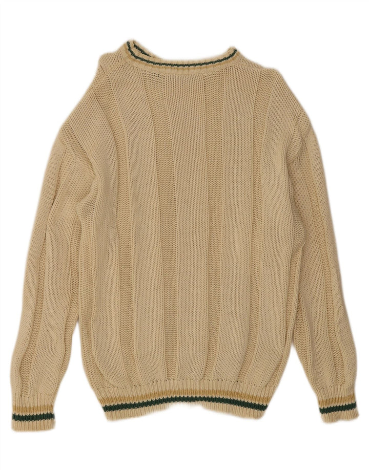 Henry Cottons Jersey con cuello barco para hombre, talla grande, color amarillo