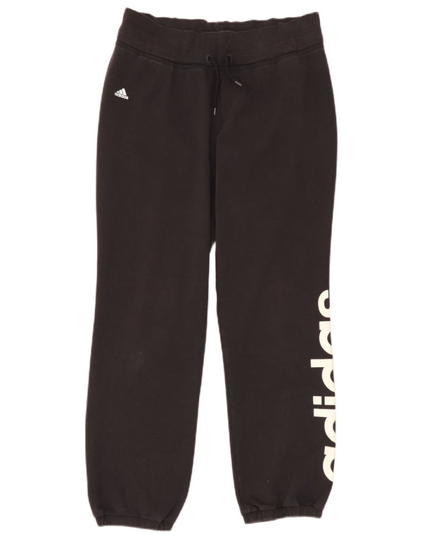 Adidas Mujer Graphic Chándal Pantalones Joggers UK 12/14 Mediano Negro