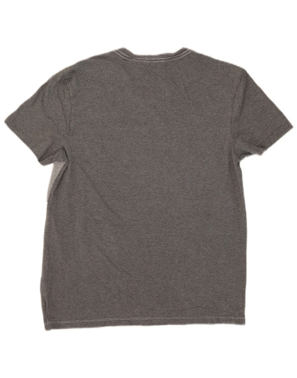 CALVIN KLEIN Hombre Camiseta Top Gris Medio Algodón Colorblock