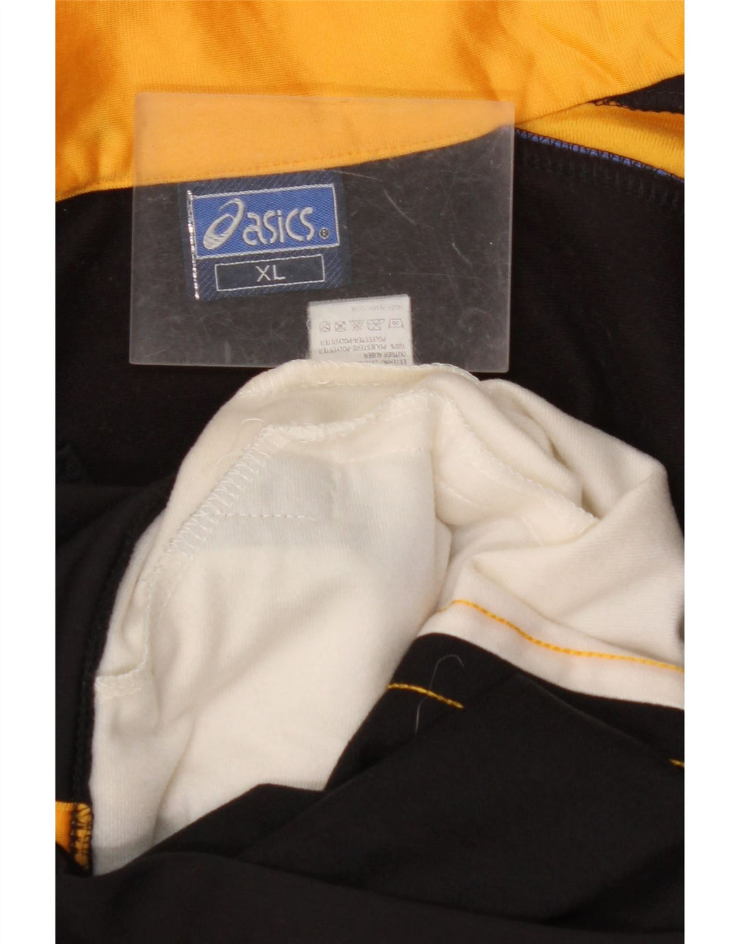 ASICS Mens Graphic Chándal Top Jacket XL Negro Colorblock Poliéster