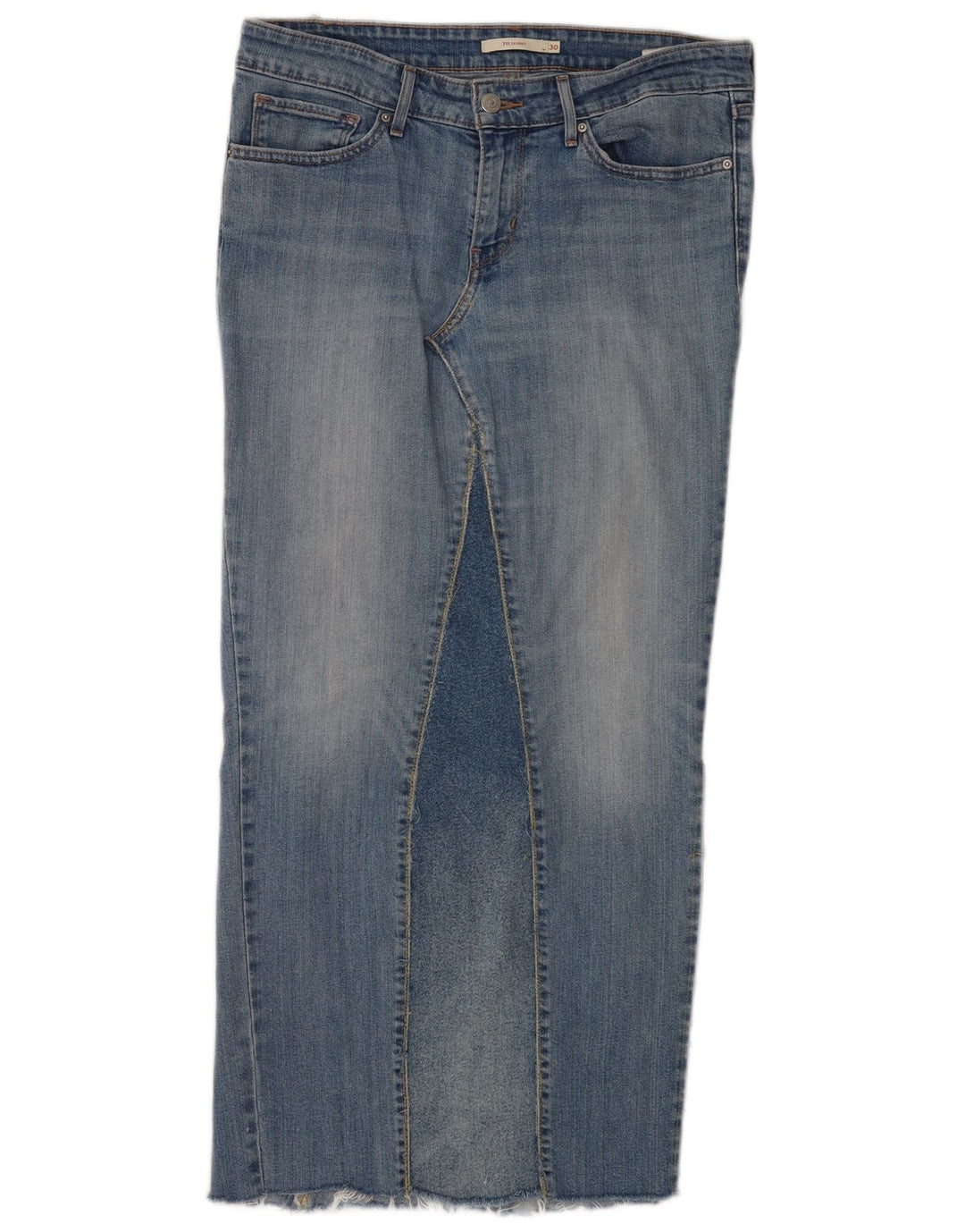 Levi's Mujer 711 Falda Vaquera Midi W30 Algodón Azul Medio