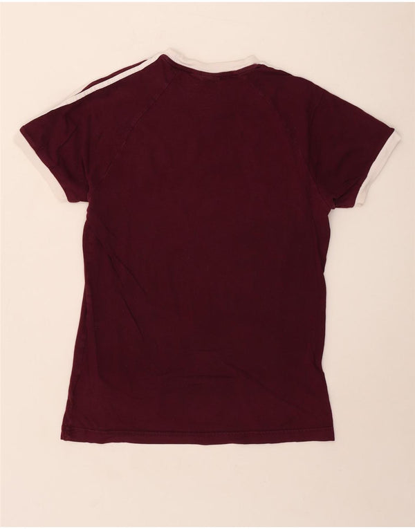 Adidas Camiseta para mujer Top UK 12 Medium Borgoña Algodón