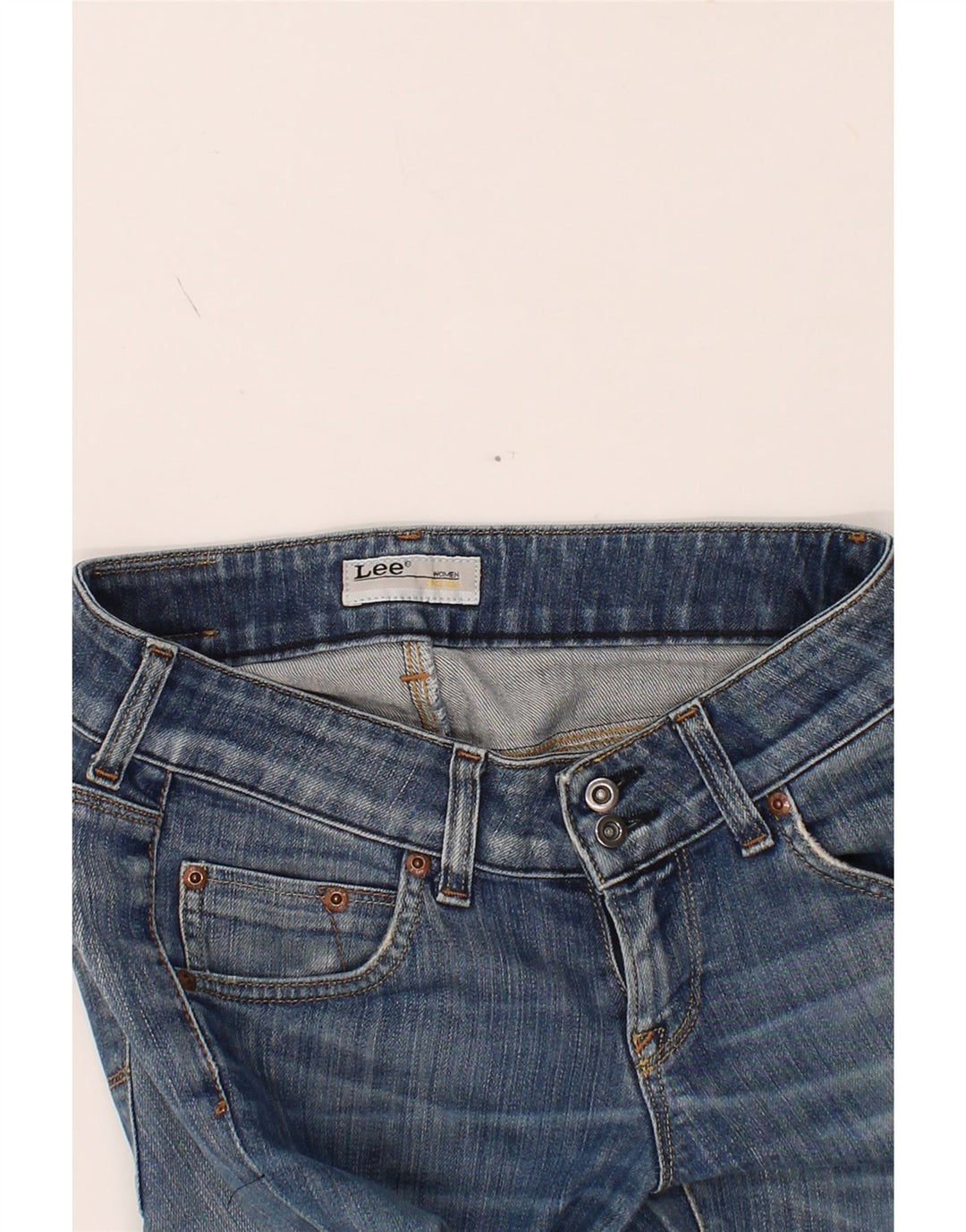 LEE Womens Cade   Cropped Jeans W27 L24 Blue Cotton Vintage Lee and Second-Hand Lee from Messina Hembry 