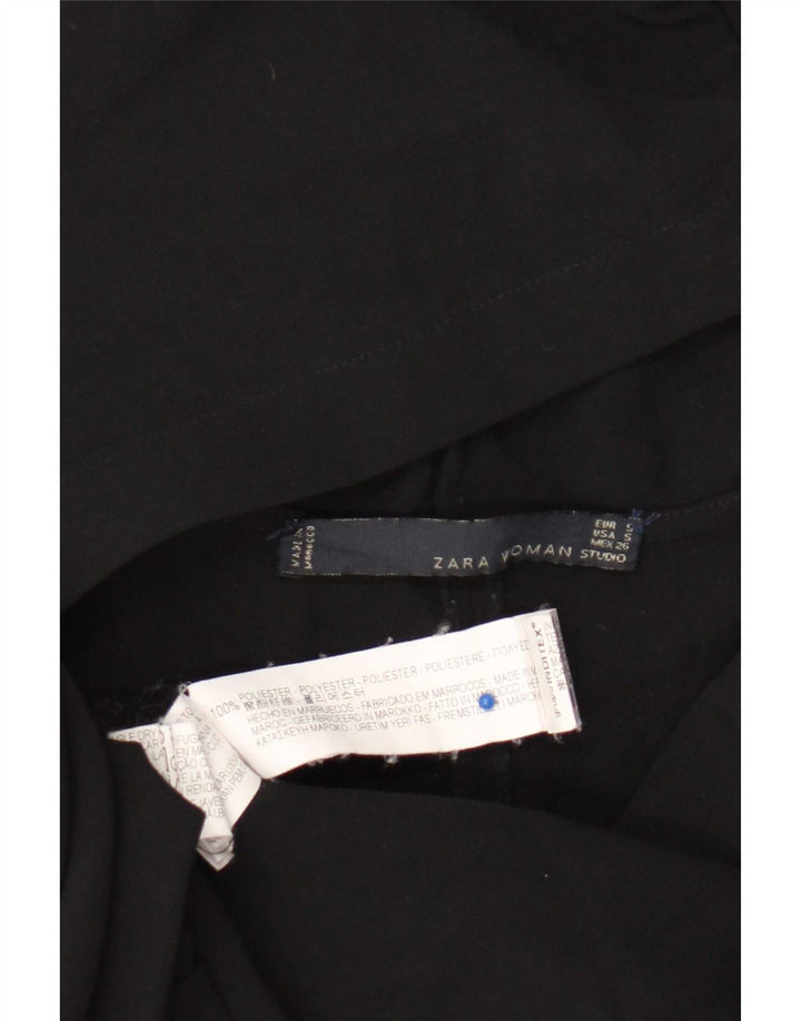 Zara Vestido con capucha para mujer UK 10 Small Poliéster negro