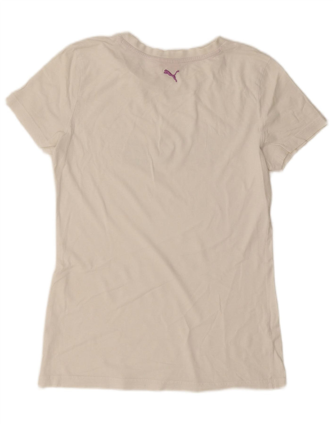 Puma - Camiseta gráfica para mujer, talla 40, talla grande, color blanco apagado
