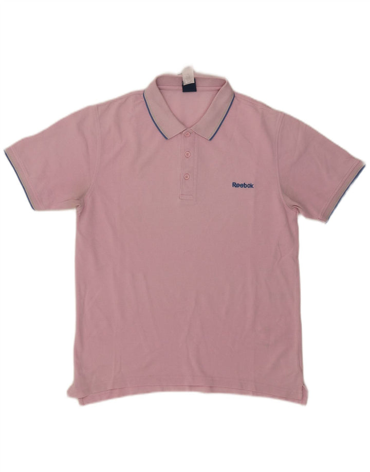 Polo Reebok Hombre Algodón Rosa Medio