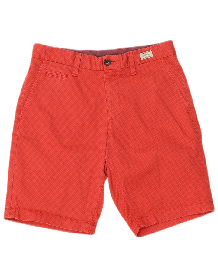 Tommy Hilfiger Pantalones cortos chinos Brooklyn para hombre W30 Medium Red Geométrico