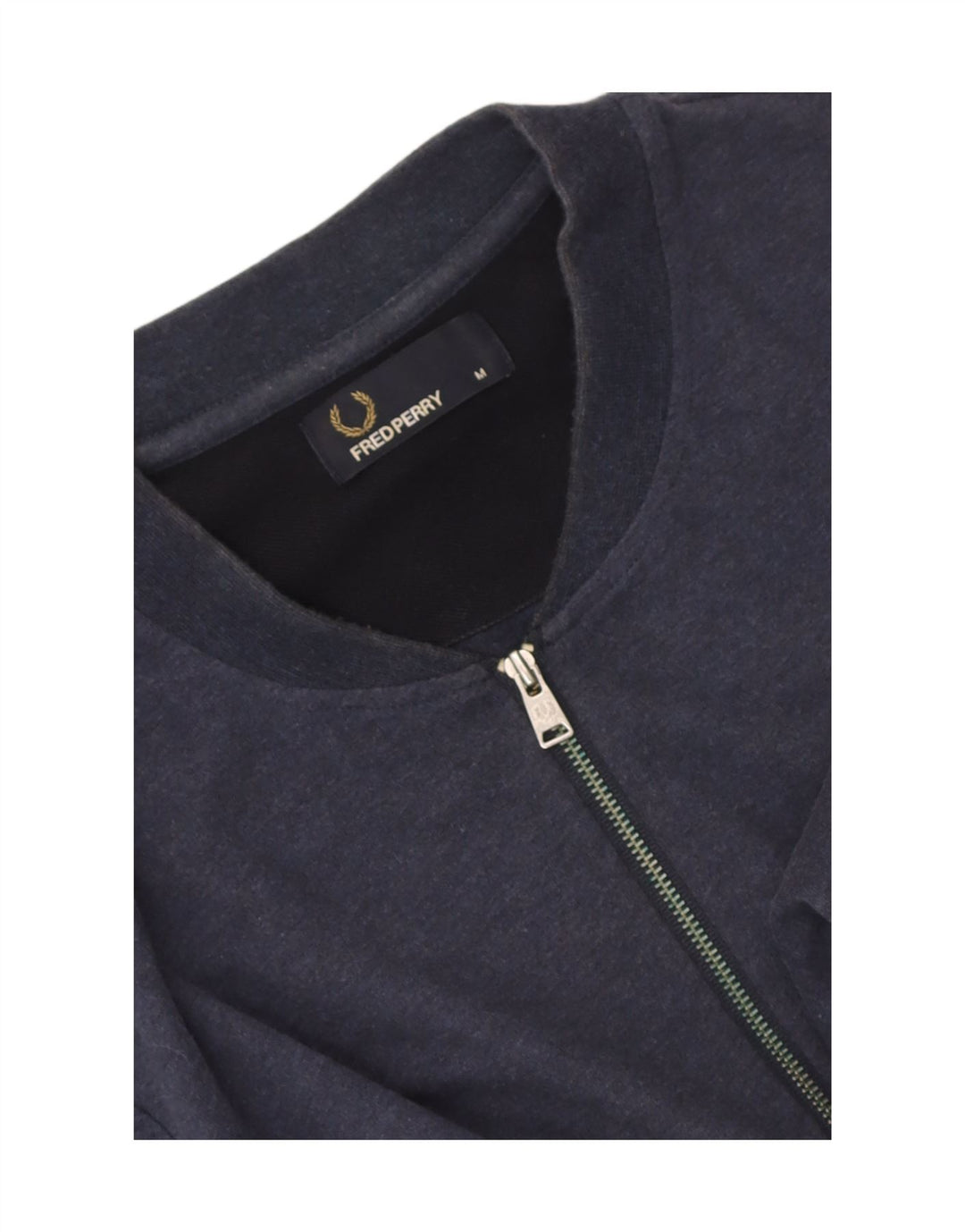 Fred Perry Camiseta Con Cuello Y Cremallera Para Hombre Top Rayas Azul Marino Mediano